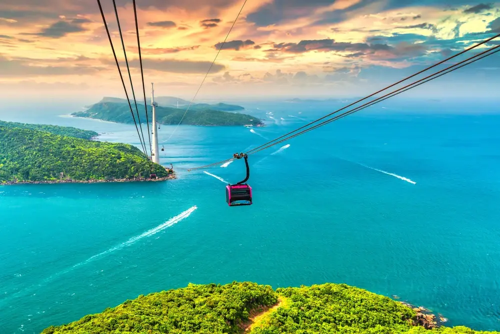 Hon Thom Cable Car, the world’s longest over-sea cable car, with panoramic ocean views
