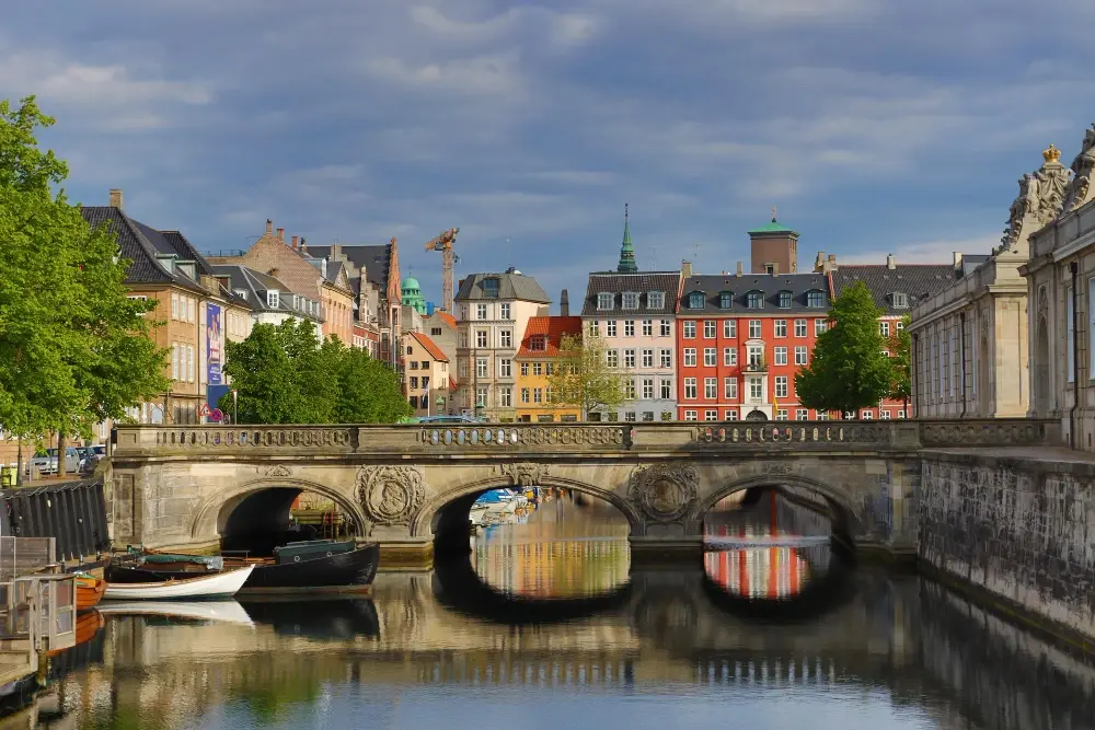 Marmorbroen (Marble Bridge) in Copenhagen, Denmark. 