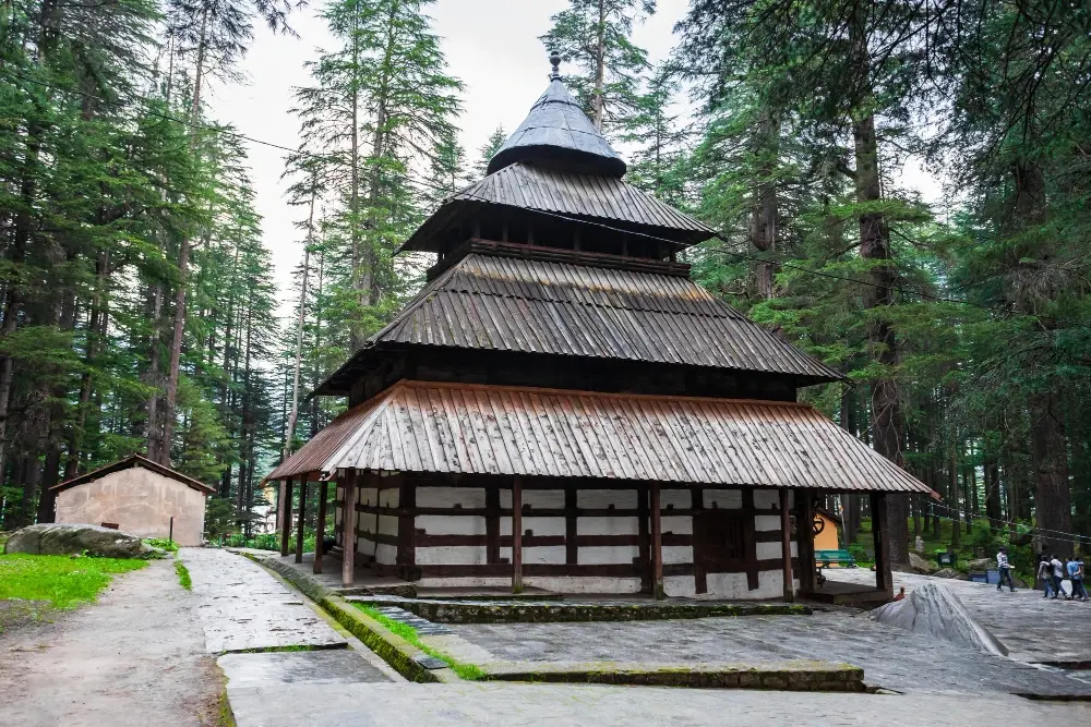 Hidimba Devi Temple, also known locally as the Dhungari Temple, located in Manali, Himachal Pradesh, India.