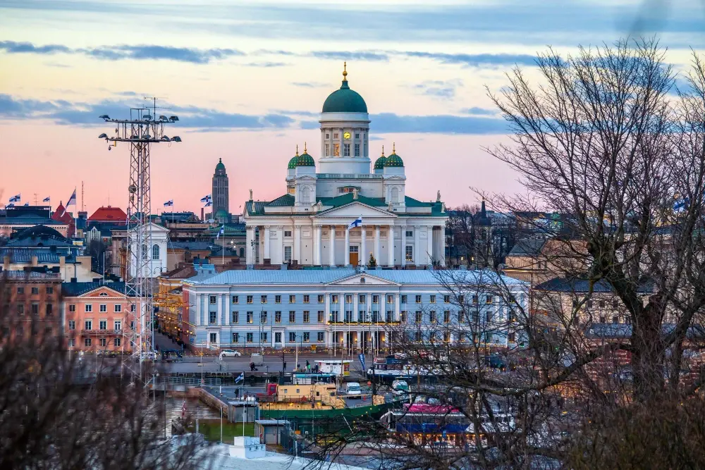 Helsinki Cathedral in the heart of Helsinki, Finland. 
