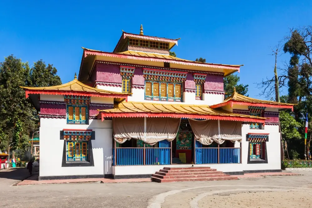 Enchey Monastery, a prominent Buddhist monastery located in Gangtok, Sikkim, India.