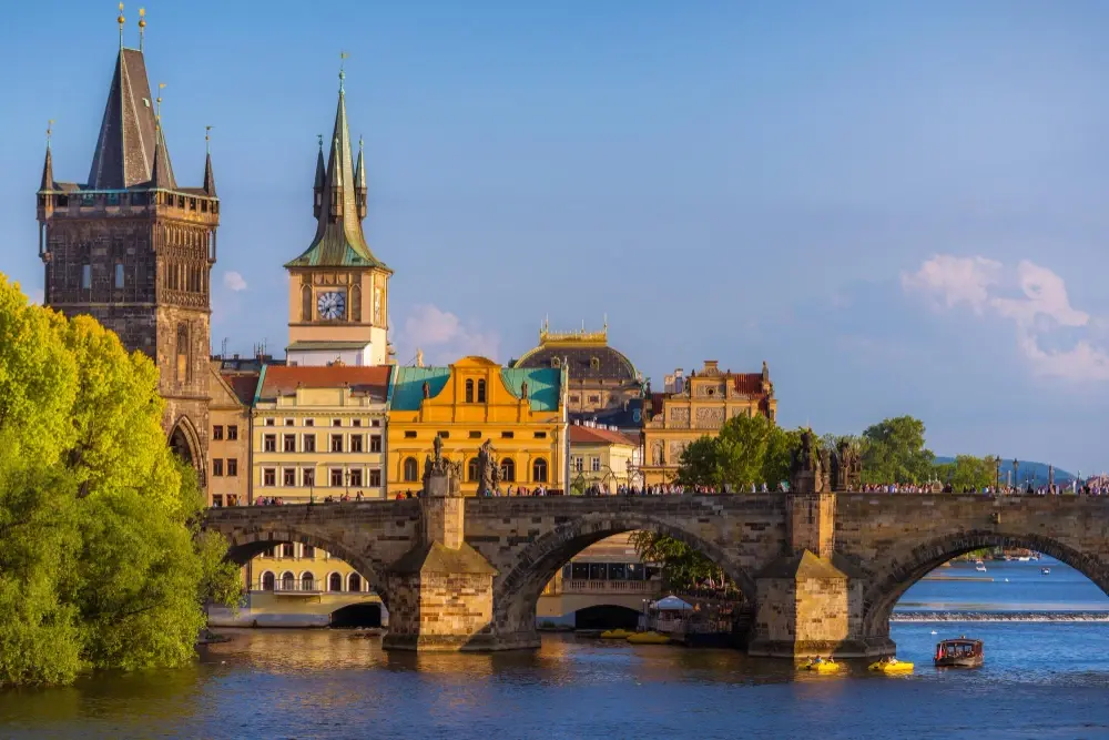 Charles Bridge in Prague, Czech Republic.