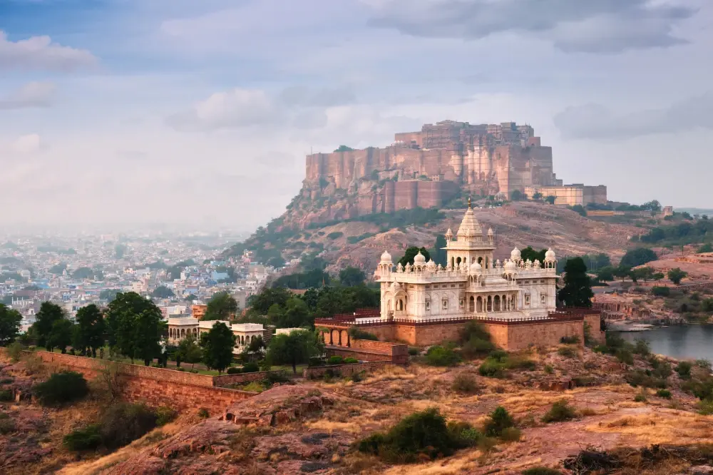 Mehrangarh Fort in Jodhpur, India. 