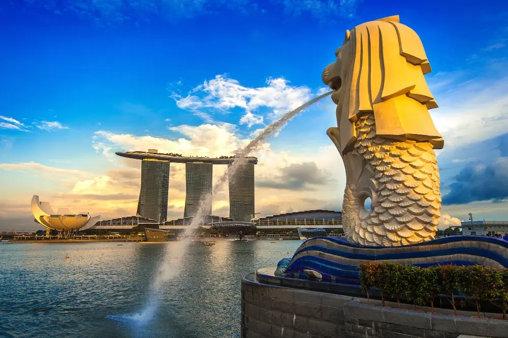 Merlion Park in Singapore. 