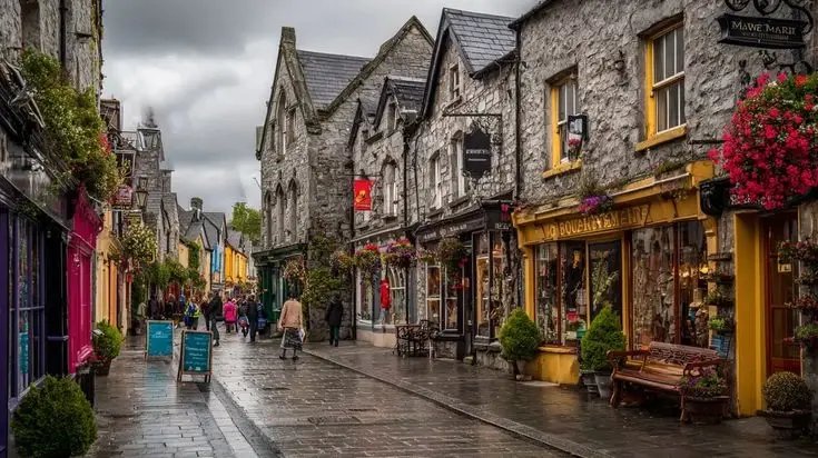 Kirwan Lane in the Latin Quarter of Galway, Ireland. 