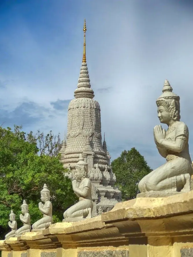  Stupa of King Norodom located within the Royal Palace complex in Phnom Penh, Cambodia. 