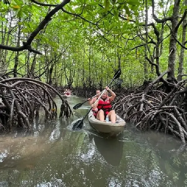 kayaking in Langkawi, Malaysia.