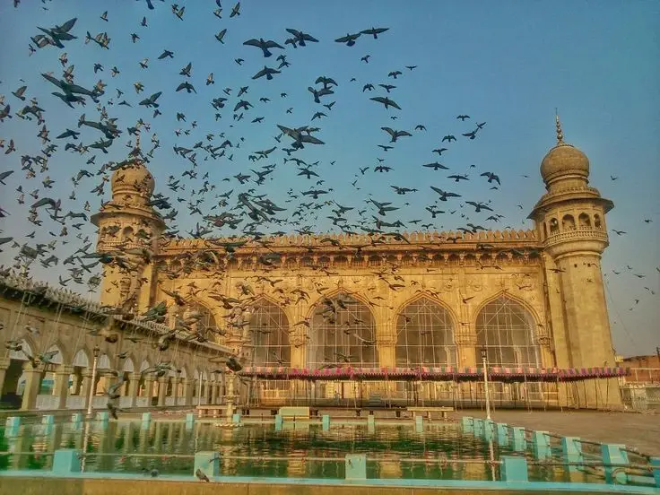  Makkah Masjid (Mecca Masjid) in Hyderabad, India,
