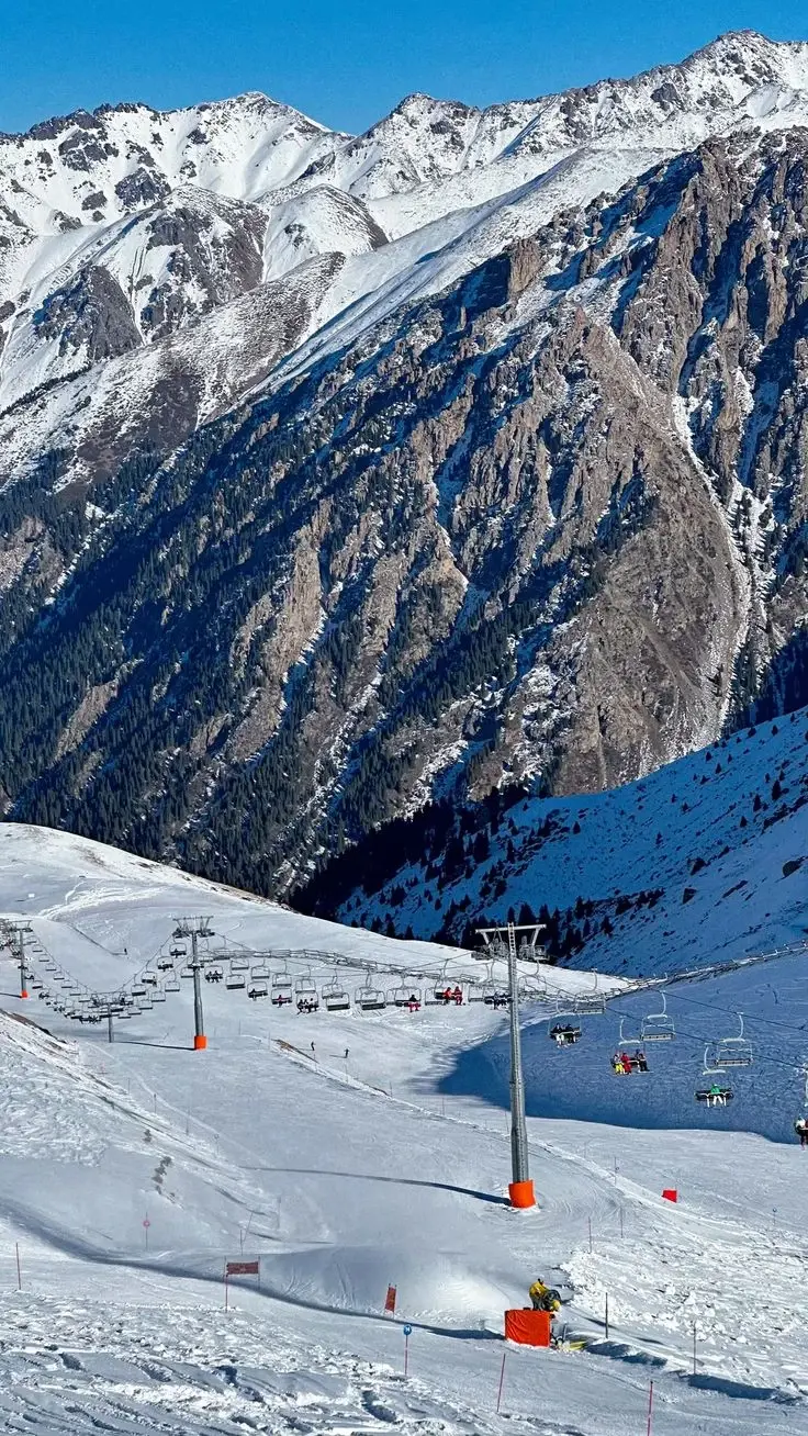 Shymbulak Ski Resort in the mountains near Almaty,
