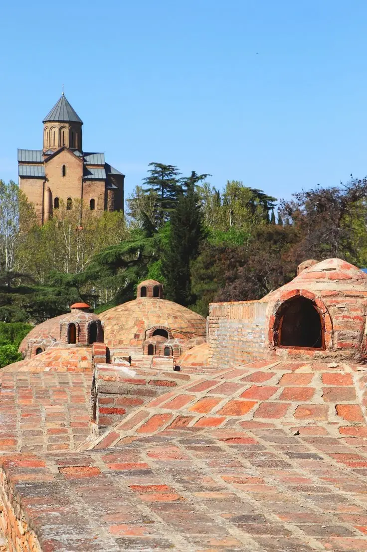 the historic Abanotubani district in Tbilisi, Georgia
