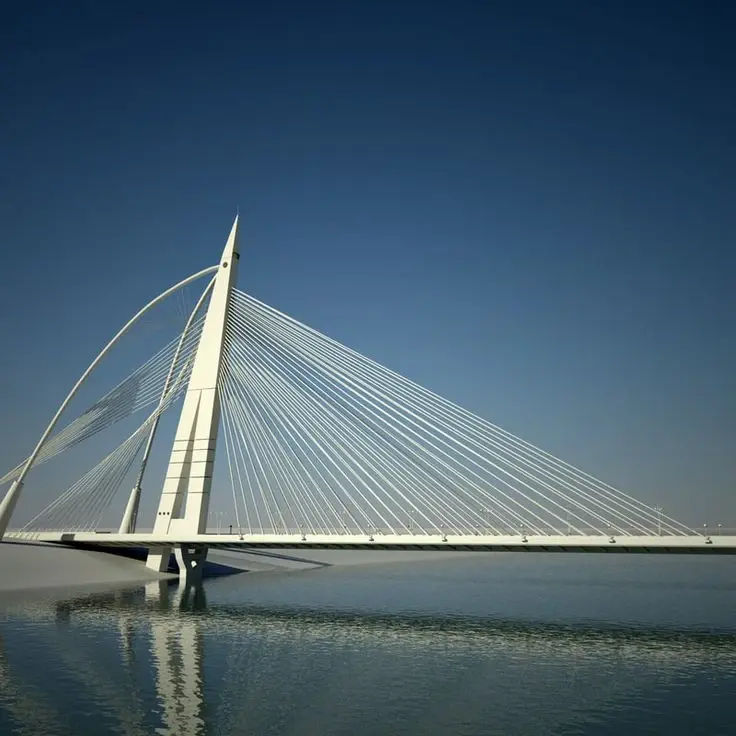 Seri Wawasan Bridge, an iconic landmark located in Putrajaya, Malaysia. 