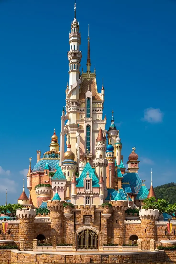 Castle of Magical Dreams, which is the centerpiece castle at Hong Kong Disneyland. 