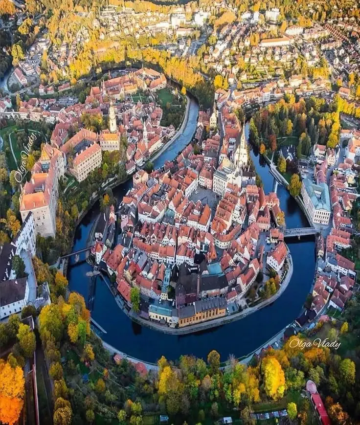 of Český Krumlov in the Czechl Republic.