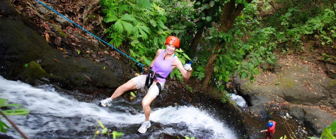 Rappelling through the Rainforest